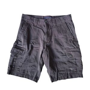 U.S. Polo Assn. Black Cargo Shorts with Relaxed Fit